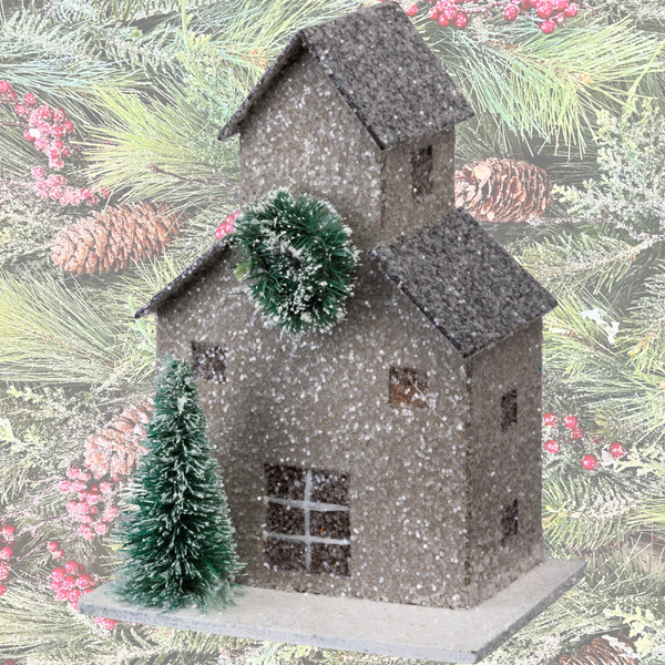 Mini Silver Putz Barn