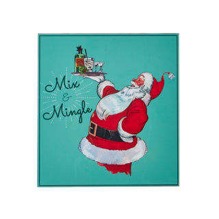 Mix & Mingle Cocktail Santa Wall Art
