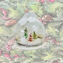 Pastel Bottlebrush Forest Snow Globe Ornament
