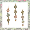 Pastel Dripping Drop Glass Ornament Set