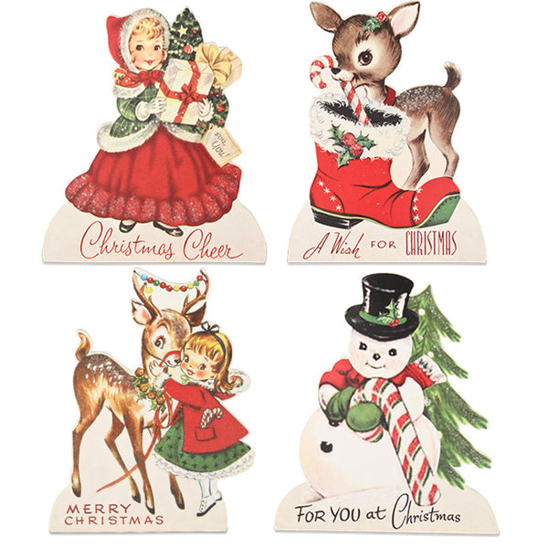 Retro Christmas Friends Dummy Board Sign Set