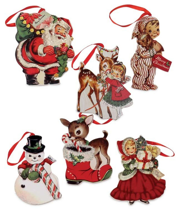 Retro Dummy Board Ornament Set of 6