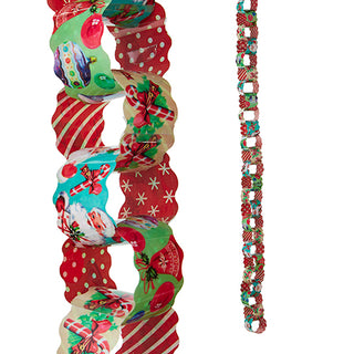 Retro Patterned Chain 4.5' Garland