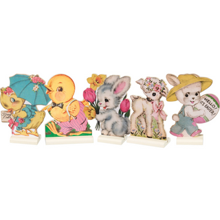 Retro Easter Stand Up Set of 5