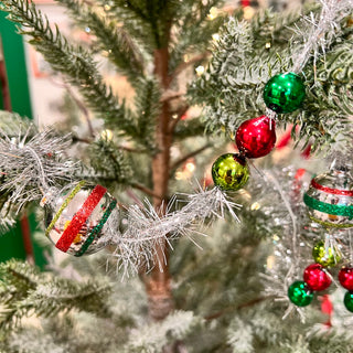 Shiny Brite Holiday Splendor 7' Tinsel Garland on Tree