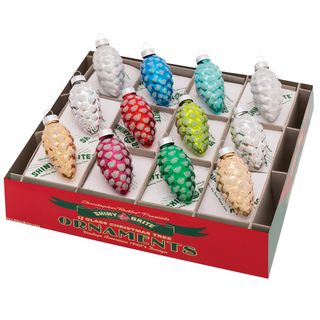 Shiny Brite Holiday Splendor Pinecone Ornament Set