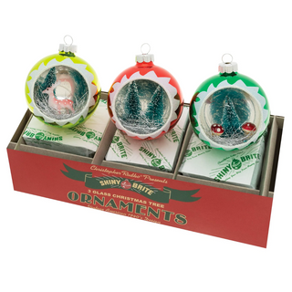 Shiny Brite Holiday Splendor Round Scene Ornament Set