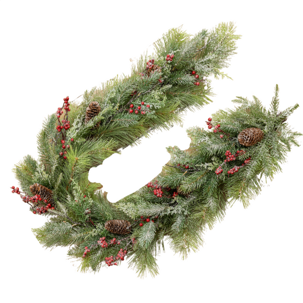 Snowy Pine & Cedar 5' Garland