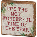 Vintage-Inspired Most Wonderful Time of The Year Block Sign