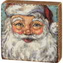 Vintage-Inspired Santa Block Sign Front