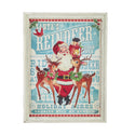 Santa's Reindeer Textured Paper Framed Wall Art